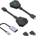 Wireless HDMI Transmitter and Receiver 4K@30Hz(165Ft) 5G Wireless HDMI Adapter Kit for PC, Laptop,TV Box, to TV, Monitor, Projector Black