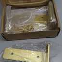 Floating Shelf Brackets Upgraded, 6 inch, Gold Heavy Duty Iron Shelf Brackets, Industrial Modern Floating Shelf Support for Wall Mount Shelves, Wide Brackets,4 Pack, Support DIY(5mm Thickening Type).