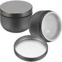 uxcell 2pcs Round Tin Can, 1.73inch Metal Empty Storage Container Organizer Candle Jar with Lid for Treats Gifts Favors Loose Tea Coffee Crafts Cookies, Gray