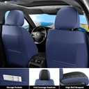 FLORICH Car Seat Covers Full Set, Leather Seat Cover, Front and Rear Seat Covers 5 Seats, Waterproof Car Seat Cushion Protector Accessories for Sedan SUV Pick-up Truck (Blue&Black, Full Set)