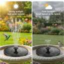 Solar Fountain for Bird Bath, 2026 Upgrade 1.4W Solar Power Water Fountain Pump with 7 Nozzles, Free Standing Floating Powered Fountains for Garden, Pond, Pool, Birdbath (6.3 inch)