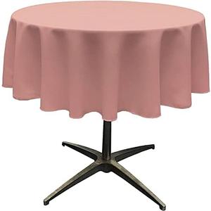 LA Linen Polyester Poplin Washable Round Tablecloth, Stain and Wrinkle Resistant Table Cover 58", Fabric Table Cloth for Dinning, Kitchen, Party, Holiday 58-Inch, Dusty Rose, (TCpop58R_RoseP79) LA Linen Polyester Poplin Washable Round Tablecloth, Stain and Wrinkle Resistant Table Cover 58", Fabric Table Cloth for Dinning, Kitchen, Party, Holiday 58-Inch, Dusty Rose, (TCpop58R_RoseP79)