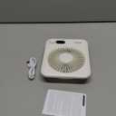 WHATOOK Small Desk Fan Personal Fans: 5000mah 25 Hours Battery Office Quiet Mini Desktop Fan Portable Rechargeable Travel Essentials (White, 2000 mAh)