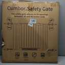Cumbor 30-46" Baby Gate for Stairs, Auto Close Dog Gate for the House Brown