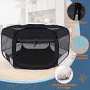 Dog Cat Playpen,Portable Pet Puppy Playpen,Rabbit Puppy Dog Play Pen for Indoors,Dogs Tent for Indoor Cats,Kitten Playpen,Collapsible Small Cats Crate Cage for Small Dogs with Carrying Case(Grey, S)