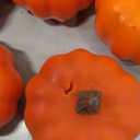 10Pcs Fake Pumpkins Fall Thanksgiving Decorations, Orange Plastic Pumpkins Home Decor, Artificial Mini Pumpkin for Decorating Autumn Harvest Outdoor Indoor Fall Decor Centerpiece Table Decorations