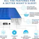 SoundAsleep Products Dream Series Luxury Air Mattress, ComfortCoil Technology, Built-in High Capacity Pump for Home, Camping- Double Height, Adjustable, Inflatable Blow Up, Portable (Full Size)
