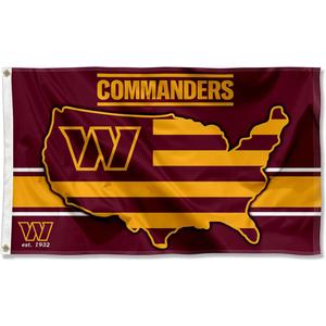 WinCraft Washington Commanders Nation USA American Country Large Pole Flag