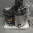 Qcen Juicer Machine, 800W Centrifugal Juicer Extractor with Wide Mouth 3 Feed Chute for Fruit Vegetable, Easy to Clean, Stainless Steel, BPA-free (Black)