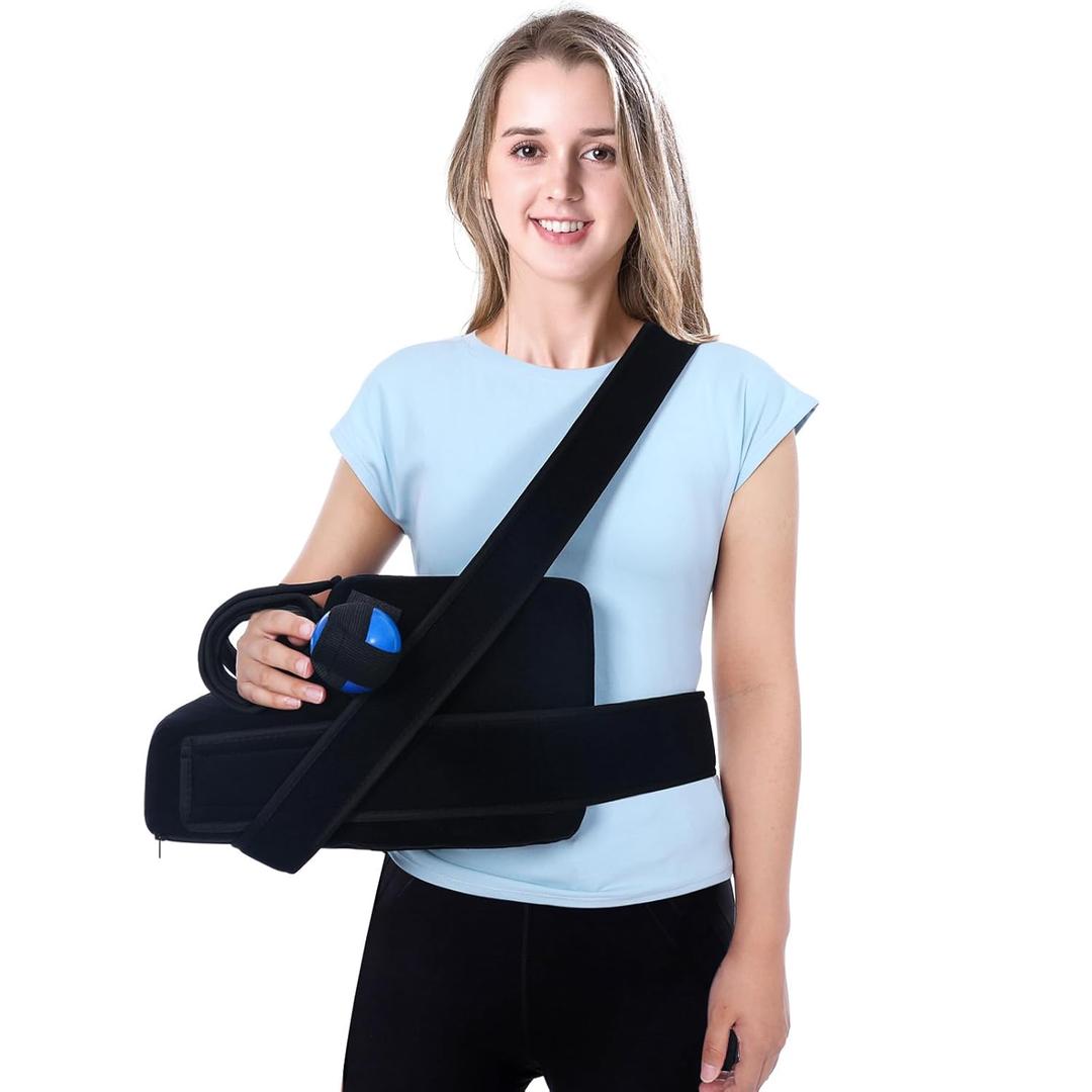 Shoulder Abduction Sling - Arm Sling for Shoulder Injury - Pain Relief Arm Pillow for Rotator Cuff, Sublexion, Surgery, Dislocated, Broken Arm, Arm Sling Shoulder Immobilizer (Right)