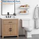 White Floating Shelves 24 Inch, Wall Mounted Bathroom Shelves Over Toilet
