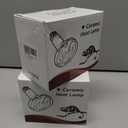 2 x OMAYKEY 100W 2 Pack Ceramic Heat Lamp Bulb Infrared Reptile Heat Emitter Heater Lamps Bulbs for Brooder Coop Chicken Lizard Bearded Dragon Turtle Snake Aquarium, No Light Emitted No Harm (ETL Listed)