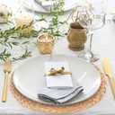 Sinmoe 100 Pack Disposable Paper Placemats Bulk 13 Inch Paper Placemats Disposable Charger Plates Table Place Mats for Dinner Wedding Birthday Summer Spring Party Dinner Tableware