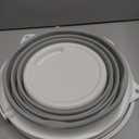 2-Pack Collapsible Buckets - 2.6 Gallon (10L) Large Capacity, Essential for RV, Garden Cleaning, Car Washing, Camping, Fishing, Multi-Purpose Durable Portable Buckets, Easy Storage, Use Anywhere, Grey White