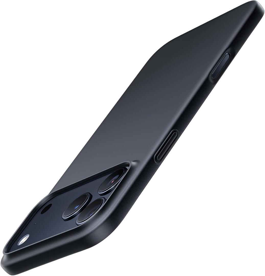 TORRAS for iPhone 17 Pro Case, Slim Fit, Ultra Thin Lightweight Minimal Design, Secure Grip & Silky Touch, Anti-Scratch Hard PC Cover for iPhone 17 Pro Phone Case 6.3in, OriginFit, Black