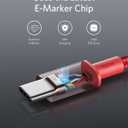 Anker USB C to USB C Cable, 2-Pack 6 FT (1.8 m) Type C 100W Charger Cord, Fast Charging for iPhone 17 Series, MacBook Pro 2020, Pixel, and More (Red, Not for Video Output)