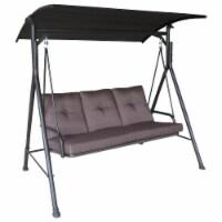 HD Designs Outdoors® Monterey Three Seat Cushion Swing - Brown