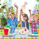 34 Pcs Make Your Own Princess Wand Kit 16 Unfinished Star Butterfly Crown Moon Fairy Wood Stick 6 Gem Stickers 4 Satin Ribbons 8 Mesh Decor for Princess Cosplay Party Accessories DIY Art Craft Making