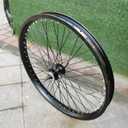 DONSP1986 26 inch x 1.85" Heavy Duty Bicycle Rear Wheel Rim 12 Gauge, Double Wall Aluminum Alloy 48 Spokes Wheel, 26" Bike Rear Rim 135mm (Black) Disc Brake