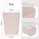 ZXJ Small Trash Can - Waste Basketbin - 1.8 Gallon - Khaki - Bathrooms, Laundry Room, Kitchens, Offices