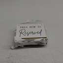 Yousoontic 12 Pack Wooden Reserved Row Sign for Wedding Chairs This Row Is Reserved Hanging Signs with Ribbon for Wedding Reception Party Restaurant Church Events Pews, 5 x 7'' (White,Elegant)