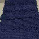 Bcoimo 24"17" Chenille Bath Mat  Non-Slip with Backing Bath Rug Ultra-Absorbent and Machine Washable Bathroom Mat Quick-Dry Design. Ideal for Bathroom and Tub Areas (Navy)