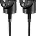 Large 2-in-1 LED Motion Sensor Outdoor Spotlight, IP44 Waterproof 450 LM Battery Operated Landscape Light,Flood Light, Adjustable Wall Light for Yard, Garden, House (2 Pack) (Black)