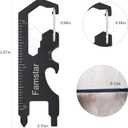 6 x Keychain Multi-tool 3Pack Metal Pocket Tool Portable No rust Wrench for Screw,ruler and bottle opener,19 in 1 Total Routine maintenance.