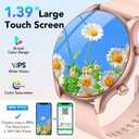 Vamout Smart Watch, 1.39" Smartwatch for Women (Answer/Make Call), Fitness Activity Tracker with Heart Rate & Sp02 Monitor, 100+ Sport Modes, IP68 Waterproof Fitness Watch for Android iOS (Rose Gold)