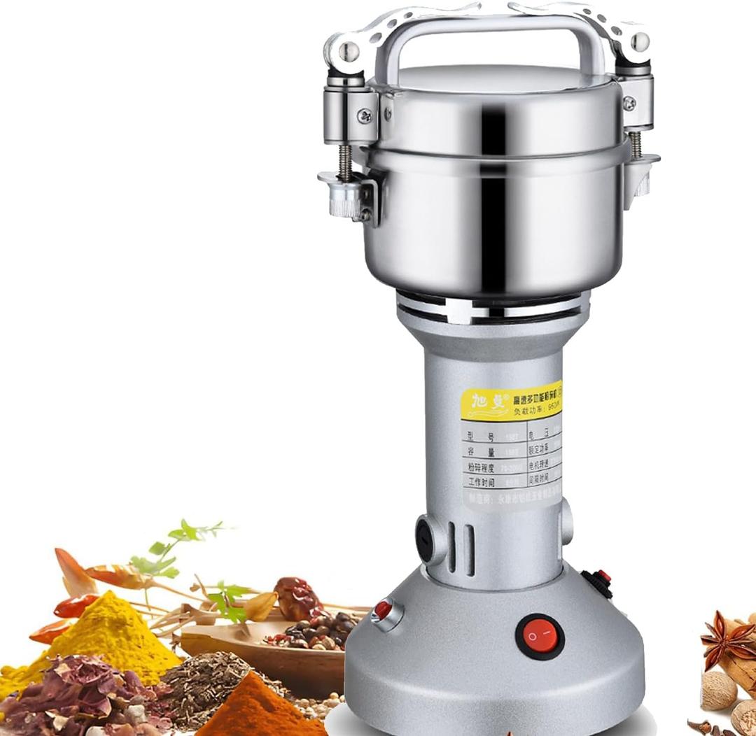 Stainless Steel Grain Mill - Electric 850W High-speed Grinder for Corn, Wheat, Pepper, Coffee Bean (150g type)