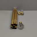 KAMANINA 1 Inch Curtain Rods 32 to 58 Inches (2.6-4.8 Feet) Telescoping Luxury Gold Curtain Rod for Windows, 2 Pack Decorative Drapery Rod with Crystal Netted Texture Ends