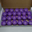 Homemory Purple Tea Lights Candles Battery Operated, 200+Hour Flameless Flickering Fake Electric LED Colored Tealights Candles for Party, Wedding, Halloween, Mardi Gras, Holiday Decor, 24-Pack