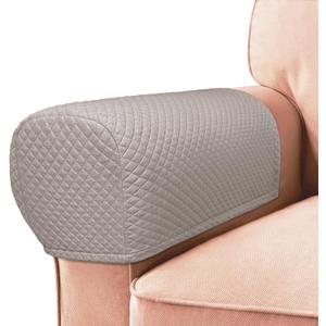 Roytub Stretch Couch Arm Covers, Breathable Armrest Cover for Sofas and Chairs Armrest Cover Keep Home Clean, Scratch-Resistant Sofa Arm Covers Protect and Decorate Your Sofa(Medium, Taupe, 2PCS) (M - 17.5"(D)  6.3(W)  8.2(H))