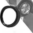 HDBUBALUS Motorcycle Headlight Trim Ring Visor Head Lamp Decorate Ring Fit for Harley Touring Street Glide Road King Electra Glide 2014-up Black