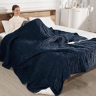 Electric Blanket Queen Heated Blanket Queen Size 84"x90" Dual Control Electric Blanket, 5 Heat Settings & 10 Hour Auto Off with FCC/ETL Certified, Overheat Protection & Machine Washable, Navy Blue