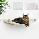 Heavy Duty Wooden Wall Mounted Cat Hammock - 21 * 18 in for Extra Large Indoor Cats 30 Lbs