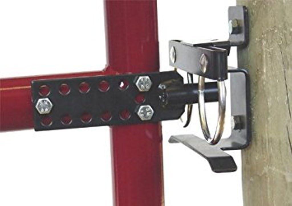 Dare Products 3260 Rownd Up Latch Double, Universal Electric Fence Two-Way Gate Latch with Universal Mounting and Universal Strike Bar, Reinforced 10-Gauge Steel With Powder Coated Finish, Black