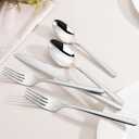 40 Piece Heavy Silverware Set for 8, 18/10 Stainless Steel Flatware, Cutlery Set Morror Polished, Dishwasher Safe for Home, Restaurant, Wedding, Party