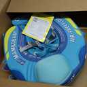 Mambobaby Float with Canopy Size Improved Non Inflatable Infant Pool Float Smart Mambo Float Swim Trainer Add Tail Baby Swim Float Mambo Baby Float Solid Air Free Water Waist Swimming Ring