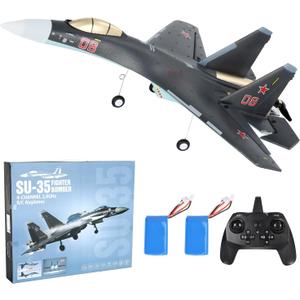 2.4GHz RC Airplane,4 Channel Remote Control Glider,Easy to Fly RC Fighter with Light 6-Axis Gyro Remote Control Jet Aircraft for Adult Kids Beginner Grey