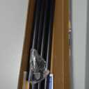 Tension Curtain Rod, 51-145 Inches,Spring Shower Tension Curtain Rod, Closet Rod, for Windows or Shower, Easy to Install, No Drilling, No Rust, for Bathroom, Rod Diameter 1.26 Inches, Black,Umimile