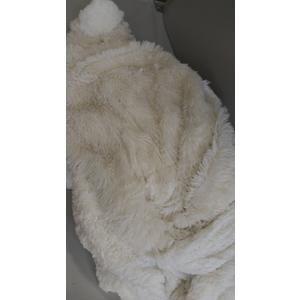 Bedsure Fluffy Cream Blankets Queen Size for Bed, Thick Sherpa Faux Fur Fleece Fuzzy Plush Winter Warm Heavy Soft Full Queen Blankets, Bedroom Decor Cream Gifts Cozy Gifts for Women Men, 90x90