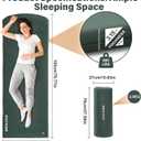 INVOKER 3.15" Self Inflating Camping Sleeping Pad, Ultra-Thick Elasticity Foam Fast Inflating 4-Season Insulated Durable Camping Mat Air Mattress with Pillow, for Tent, Car, Camping, Traveling, Green, Single
