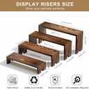 2 Set Wooden Tiered Risers Display Stands for Vendor Events,Stackable Wood Cupcake Display Stand,Farmhouse Decor Wood Dessert Table Display Set,Vendor Booth Display Items,Food Display Risers for Party