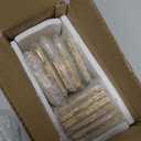 12 Pcs Hanging Clear Photo Frame Double Glass for Pressed Flower Floating Frame with Chain Display Gallery Artwork Horizontal Vertical Gold Metal Rectangle Wall Decor(3 x 3 Inch)