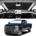 Custom Fit Windshield Sun Shade for Ford F250 F350 F450 2017-2026, Blocks UV & Heat, Front Window Sunshade Accessories, Easy Fold & Store Keep Your Car Cooler