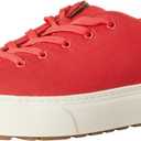 Amazon Essentials Womens Casual Lace Up Platform Sneakers (12, Red)