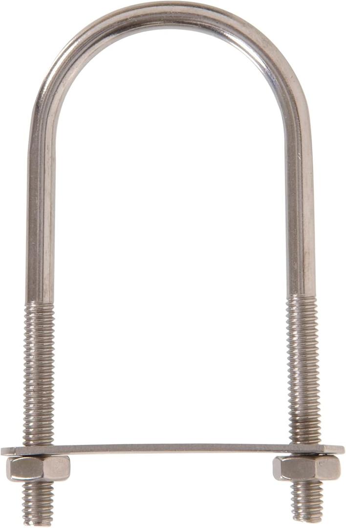 Hardware Essentials U-Bolt Round Saddle Stainless Steel (5/16" x 4-1/2" x 2") 5 Pack