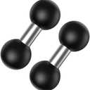 Mohists Double 1" Ball Mount Base Ball Adapter Compatible with RAM Mounts B Size 1 inch Double Ball Socket Arms, Black-2