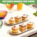 AKOLAFE 10PCS Stainless Steel Serving Tray Set Silver Platters for Serving Food Extra Small Metal Trays Decorative 7" Long Plate Oval Storage Tray Thickened Serving Dishes for Party Buffet Sushi Snack